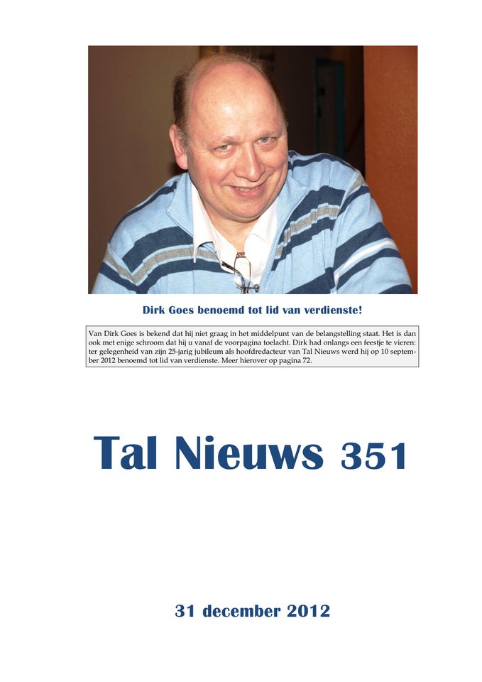 Voorkant van Tal Nieuws 351